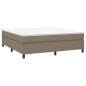 Preview: Boxspringbett mit Matratze Taupe 160x200 cm Stoff