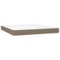 Preview: Boxspringbett mit Matratze Taupe 160x200 cm Stoff