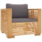 Preview: 5-tlg. Garten-Lounge-Set mit Kissen Massivholz Teak