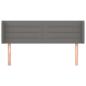 Preview: Kopfteil mit Ohren Dunkelgrau 147x16x78/88 cm Stoff