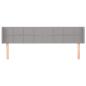 Preview: Kopfteil mit Ohren Hellgrau 203x16x78/88 cm Stoff
