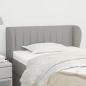 Preview: ARDEBO.de - Kopfteil mit Ohren Hellgrau 103x23x78/88 cm Stoff