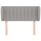 Preview: Kopfteil mit Ohren Hellgrau 103x23x78/88 cm Stoff