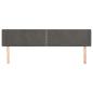 Preview: Kopfteil mit Ohren Dunkelgrau 203x16x78/88 cm Samt