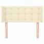 Preview: Kopfteil mit Ohren Creme 103x16x78/88 cm Kunstleder