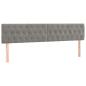 Preview: Boxspringbett mit Matratze Hellgrau 180x200 cm Samt
