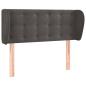 Preview: Kopfteil mit Ohren Dunkelgrau 103x23x78/88 cm Samt