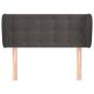Preview: Kopfteil mit Ohren Dunkelgrau 103x23x78/88 cm Samt