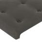 Preview: Kopfteil mit Ohren Dunkelgrau 103x23x78/88 cm Samt