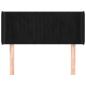 Preview: Kopfteil mit Ohren Schwarz 103x16x78/88 cm Samt