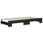 Preview: Tagesbett Ausziehbar Schwarz 100x200 cm Stoff