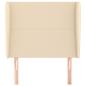 Preview: Kopfteil mit Ohren Creme 93x23x118/128 cm Stoff