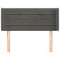 Preview: Kopfteil mit Ohren Dunkelgrau 83x16x78/88 cm Samt