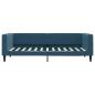 Preview: Tagesbett Ausziehbar mit Schubladen Blau 100x200 cm Samt
