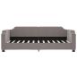 Preview: Tagesbett Ausziehbar mit Schubladen Taupe 90x200 cm Stoff