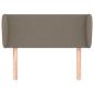 Preview: Kopfteil mit Ohren Taupe 103x23x78/88 cm Stoff