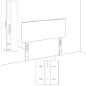 Preview: Kopfteil mit Ohren Taupe 103x23x78/88 cm Stoff