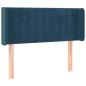 Preview: Kopfteil mit Ohren Dunkelblau 103x16x78/88 cm Samt