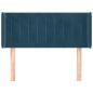 Preview: Kopfteil mit Ohren Dunkelblau 103x16x78/88 cm Samt