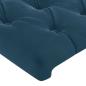 Preview: Kopfteil mit Ohren Dunkelblau 203x16x78/88 cm Samt
