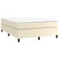 Preview: Boxspringbett mit Matratze Creme 180x200 cm Kunstleder