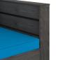 Preview: 2-tlg. Garten-Lounge-Set mit Kissen Grau Imprägniertes Holz