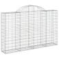 Preview: Gabionen mit Hochbogen 6 Stk. 200x30x120/140cm Verzinktes Eisen