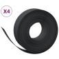 Preview: Rasenkanten 4 Stk. Schwarz 10 m 15 cm Polyethylen