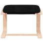 Preview: Relaxsessel mit Hocker Schwarz Stoff