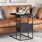 Preview: ARDEBO.de - Beistelltisch Schwarz 55x36x59,5 cm Holzwerkstoff