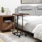 Preview: Beistelltisch mit Rollen Schwarz 40x30x63,5 cm Holzwerkstoff