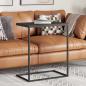 Preview: ARDEBO.de - Beistelltisch Schwarz 55x35x66 cm Holzwerkstoff