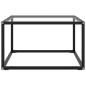 Preview: Couchtisch Schwarz mit Hartglas 60x60x35 cm