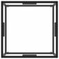 Preview: Couchtisch Schwarz mit Hartglas 60x60x35 cm