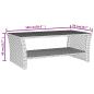 Preview: Couchtisch Schwarz 100x50x40 cm Poly Rattan
