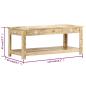 Preview: Couchtisch 110 x 50 x 45 cm Handgemalt Massivholz Mango