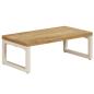 Preview: ARDEBO.de - Couchtisch 100x50x35 cm Massivholz Mango und Stahl