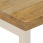 Preview: Couchtisch 100x50x35 cm Massivholz Mango und Stahl