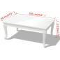 Preview: Couchtisch 100x60x42 cm Hochglanz-Weiß