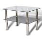 Preview: Couchtisch mit Ablage Glas