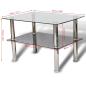 Preview: Couchtisch mit Ablage Glas