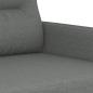 Preview: 3-tlg. Sofagarnitur mit Kissen Dunkelgrau Stoff