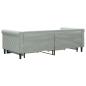 Preview: Tagesbett Ausziehbar mit Schubladen Hellgrau 90x190 cm Samt