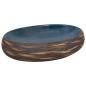 Preview: Aufsatzwaschbecken Braun und Blau Oval 59x40x15 cm Keramik