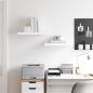 Preview: Schweberegale 2 Stk. Hochglanz-Wei? 50x23,5x3,8 cm MDF