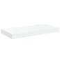 Preview: Schweberegale 2 Stk. Hochglanz-Wei? 50x23,5x3,8 cm MDF