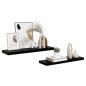 Preview: Schweberegale 2 Stk. Hochglanz-Schwarz 80x23,5x3,8 cm MDF