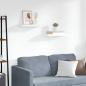 Preview: ARDEBO.de - Schweberegale 2 Stk. Weiß 50x23,5x3,8 cm MDF