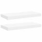 Preview: Schweberegale 2 Stk. Weiß 50x23,5x3,8 cm MDF