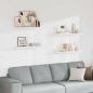 Preview: ARDEBO.de - Schweberegale 4 Stk. Weiß 80x23,5x3,8 cm MDF